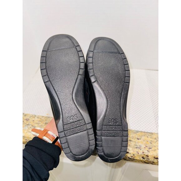 SAS Navy Tassled Leather Comfort Cushioned Loafers Size 7M Work Preppy - Picture 8 of 10